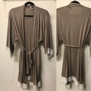 PinkBlush Maternity Taupe Robe